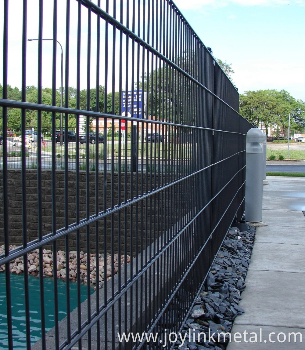 pvc coated double wire fence panel